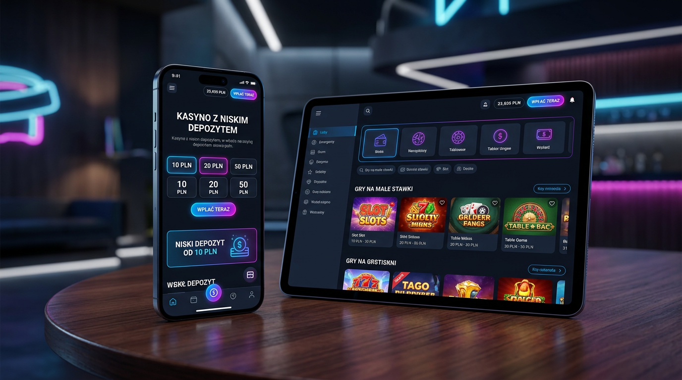 Mobile casino interface with low deposit options in Poland