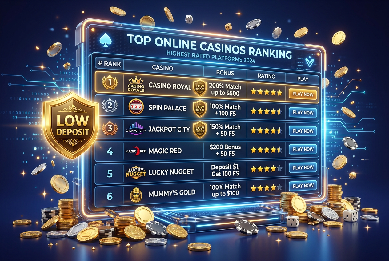 Ranking kasyn z niskim depozytem 2026